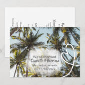 Huwelijksreceptie in Jamaica getrouwd Kaart (Voorkant / Achterkant)