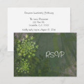 Huwelijksreceptie RSVP voor Queen Anne's Lace Kaart (Voorkant / Achterkant)