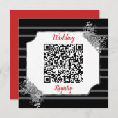 Huwelijksregister Aangepaste QR-code en tekst Save The Date (Voorkant / Achterkant)