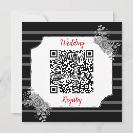 Huwelijksregister Aangepaste QR-code en tekst Save The Date (Voorkant)