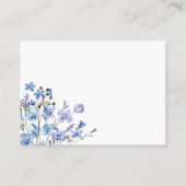 Huwelijksregister QR-code Periwinkle Wildflower Informatiekaartje (Achterkant)