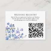Huwelijksregister QR-code Periwinkle Wildflower Informatiekaartje (Voorkant)