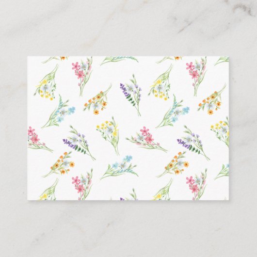 Huwelijksregister Website en QR Code Wildflower Informatiekaartje (Achterkant)