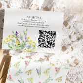 Huwelijksregister Website en QR Code Wildflower Informatiekaartje