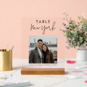 Huwelijksreis Bestemming Aangepaste Fotolijst Acryl Bord (Huwelijk)