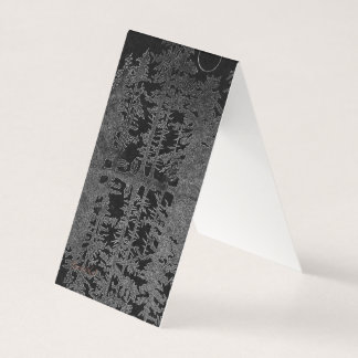 huwelijksreis, betoverend bos, zwarte boskunst visitekaartjes