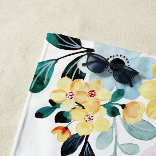 Huwelijksreis Cadeaus Persoonlijke Bloemen Strandlaken (In situ)