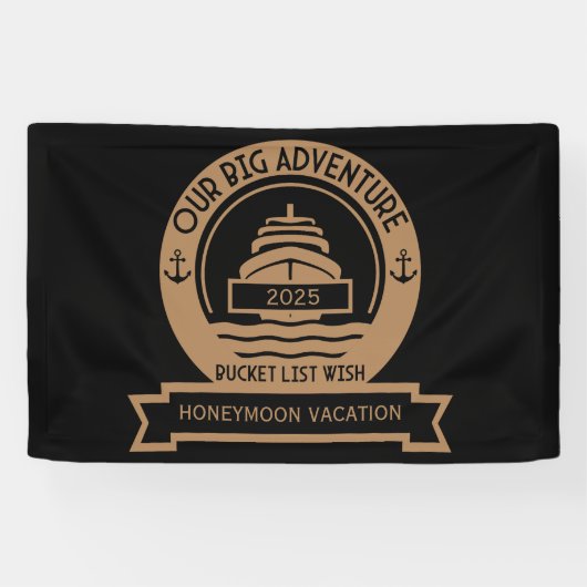 Huwelijksreis Cruise Spandoek (Horizontaal)