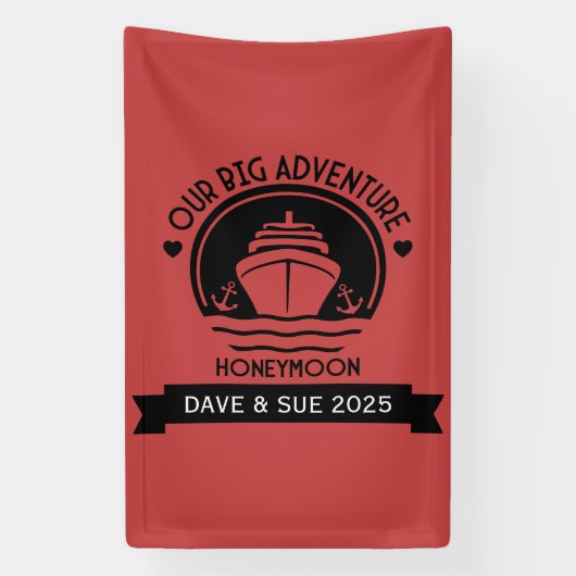 Huwelijksreis Cruise Spandoek (Verticaal)