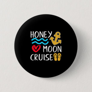 Huwelijksreis Cruiseschip Koppels Grote Gift Bruid Ronde Button 5,7 Cm