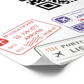 Huwelijksreis Fonds Huwelijksregister QR Code Pasp Poster (Hoek)