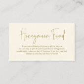 Huwelijksreis Fonds, Modern Handgeschreven Script Informatiekaartje (Voorkant)
