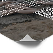 Huwelijksreis fonds moderne cash qr code foto poster (Hoek)