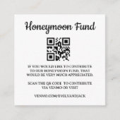 Huwelijksreis Fonds Venmo QR code Bruiloft Informatiekaartje (Voorkant)