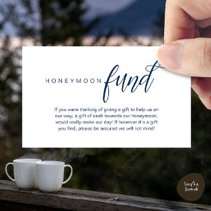 Huwelijksreis Fonds, Wens, Cash, Modern Classy Informatiekaartje