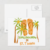 Huwelijksreis in St. Thomas Briefkaart (Voorkant / Achterkant)