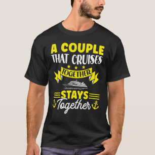 Huwelijksreis op cruiseschip Trouwen Een stel dat T-shirt