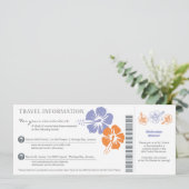 Huwelijksreis Reis Informatie Instapkaart Kaart (Staand voorkant)
