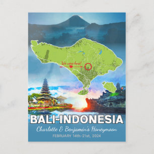Huwelijksreis Vakantieherinneringen - Bali Indones Briefkaart