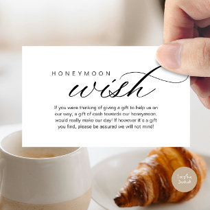 Huwelijksreis Wens, Fonds, Cash, Modern Classy Informatiekaartje