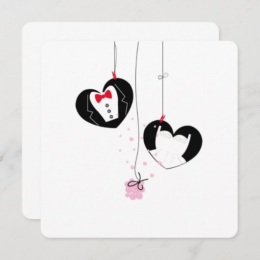 Huwelijkssymbolen hangend. Bruid bruidegom (Voorkant / Achterkant)