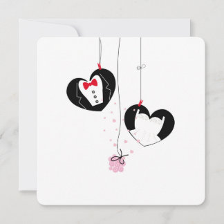 Huwelijkssymbolen hangend. Bruid bruidegom