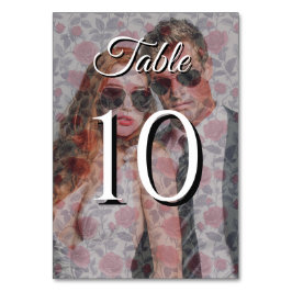 Huwelijkstafelkaartjes met Rozen Kaart