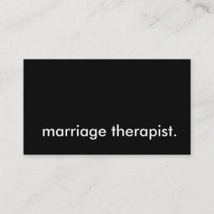 huwelijkstherapeut. visitekaartje