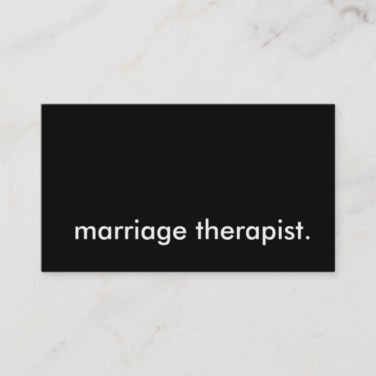 huwelijkstherapeut. visitekaartje (Voorkant)