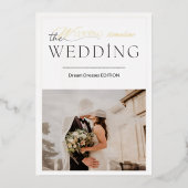  huwelijkstijdlijn folie uitnodiging (Voorkant)