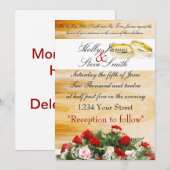 huwelijksuitnodiging 2 kaart (Voorkant / Achterkant)