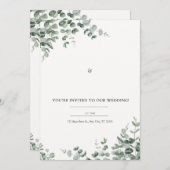 huwelijksuitnodiging | Aangepaste afdrukbare uitno Kaart (Voorkant / Achterkant)