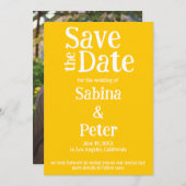 Huwelijksuitnodiging Aangepaste foto SAVE de DATUM Save The Date (Voorkant / Achterkant)