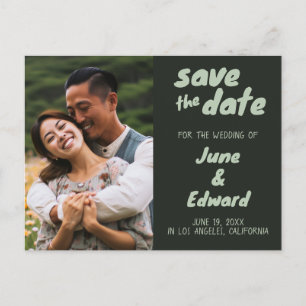 Huwelijksuitnodiging aangepaste foto SAVE the DATE Aankondigingskaart