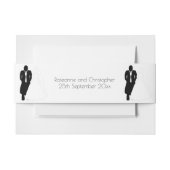 Huwelijksuitnodiging Belly Band Bruid Bruidegom Uitnodigingen Wikkel (Voorkant Voorbeeld)