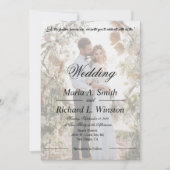 Huwelijksuitnodiging, bewaar de datum, receptie kaart (Voorkant)