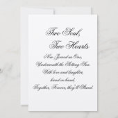 Huwelijksuitnodiging, bewaar de datum, receptie kaart (Achterkant)