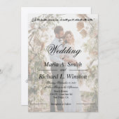 Huwelijksuitnodiging, bewaar de datum, receptie kaart (Voorkant / Achterkant)