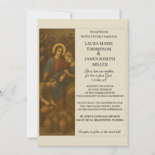 Huwelijksuitnodiging Bij Huwelijk Te Cana Bibel Kaart