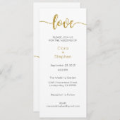 Huwelijksuitnodiging, Bruiloft Briefpapier, Liefde Kaart (Voorkant / Achterkant)