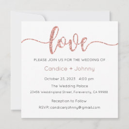 Huwelijksuitnodiging, Bruiloft Briefpapier, Liefde Kaart