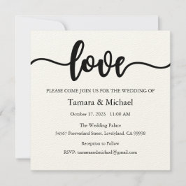 Huwelijksuitnodiging, Bruiloft Briefpapier, Liefde Kaart