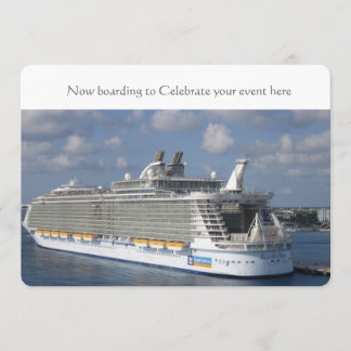 Huwelijksuitnodiging cruise kaart