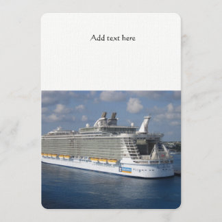 Huwelijksuitnodiging cruise kaart