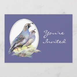 Huwelijksuitnodiging Custom California Quail Birds Kaart