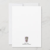 Huwelijksuitnodiging elegante reliëf look canvas, kaart (Achterkant)