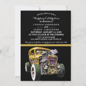 Huwelijksuitnodiging en gele hete staaf kaart (Voorkant)