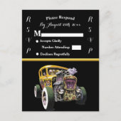 Huwelijksuitnodiging en gele hete staaf uitnodiging briefkaart (Voorkant)