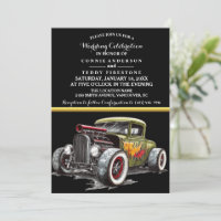 Huwelijksuitnodiging en Hot Rod