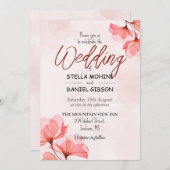 Huwelijksuitnodiging, Grootte: 5"x 7" Kaart (Voorkant / Achterkant)